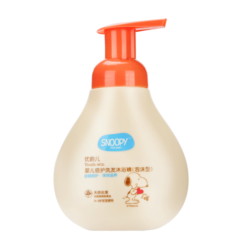 SNOOPY嬰兒倍護(hù)洗發(fā)＆沐浴精（泡沫型） 正面